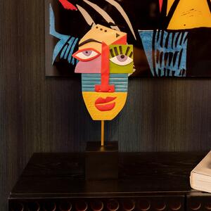 Obiect decorativ Abstract Face Multicolour 52cm