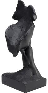 Figurina decorativa neagra Quiet Face 13x31 cm