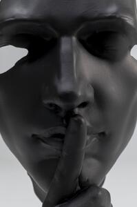 Figurina decorativa neagra Quiet Face 13x31 cm