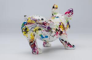 Figurina decorativa colorata Splash Bulldog 32x21 cm