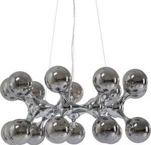 Lustra argintie Atomic Balls 74 cm - abajururi din sticla