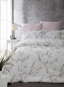 Lenjerie de pat, Double Quilt Cover Set, Ridge combo, UnicUtil, Culoarea Alb Somon