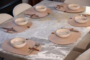 Set Suporturi Masa (6 Bucati), Pieces stone, UnicUtil, Culoarea Bej