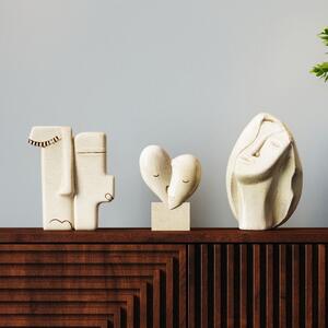 Figurina decorativa bej Sleeping Head 18x22 cm