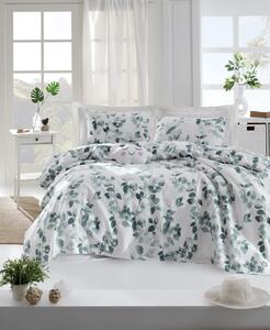 Lenjerie Pat, Glow vine, UnicUtil, Culoarea Verde Alb Negru
