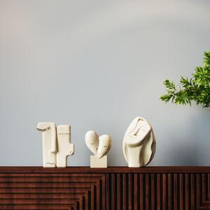 Figurina decorativa bej Sleeping Head 18x22 cm