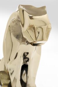 Figurina decorativa aurie Lion on Marble 31x34 cm