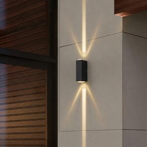 Aplica LED exterior, 3W neagra, alb cald, pentru perete, fatada si terasa