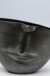 Vaza aluminiu Half Face 31x22 cm antracit