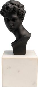 Figurina decorativa alb-negru Busto Wise Man 14x22 cm