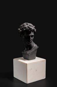 Figurina decorativa alb-negru Busto Wise Man 14x22 cm