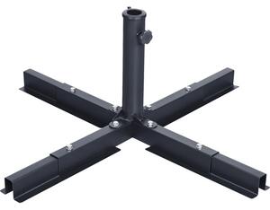 Suport umbrelă cruce Soluna oțel 3,8 kg Ø 25-50 mm negru