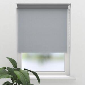 Rulou opac Soluna D8 aspect texturat gri deschis 60x190 cm, incl. suport cu cleme de prindere