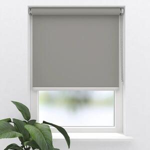 Rulou opac Soluna V51 colormatch uni gri închis 40x190 cm cu accesorii argintii, incl. suport cu cleme de prindere și profil inferior aluminiu
