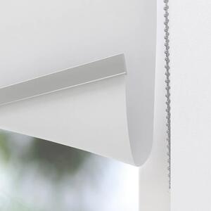 Rulou opac Soluna V49 colormatch uni alb 60x190 cm cu accesorii argintii, incl. suport cu cleme de prindere și profil inferior aluminiu