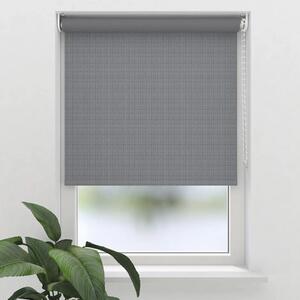 Rulou opac Soluna D7 aspect texturat gri 40x190 cm, incl. suport cu cleme de prindere