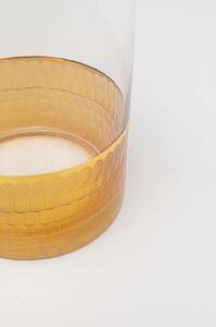 Vaza aurie din sticla Golden Flow Ø10x25 cm