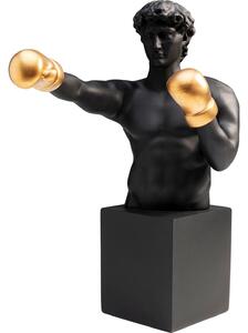 Figurina decorativa Balboa 25x40 cm negru si auriu