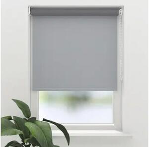 Rulou opac Soluna D8 aspect texturat gri deschis 75x190 cm, incl. suport cu cleme de prindere