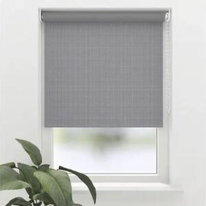 Rulou opac Soluna D7 aspect texturat gri 40x190 cm, incl. suport cu cleme de prindere