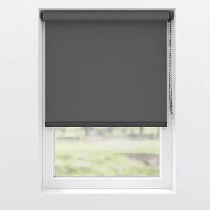 Rulou opac Soluna V52 colormatch uni antracit 40x190 cm cu accesorii asortate negre, incl. suport cu cleme de prindere și profil inferior aluminiu