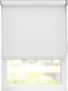 Rulou opac Soluna V49 colormatch uni alb 40x190 cm cu accesorii argintii, incl. suport cu cleme de prindere și profil inferior aluminiu