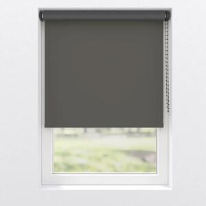 Rulou opac Soluna V45 colormatch uni antracit 40x190 cm cu accesorii asortate negre, incl. suport cu cleme de prindere și profil inferior plastic