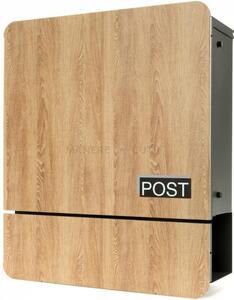 S3639 Cutie poștală antracit + Imitacie lemn