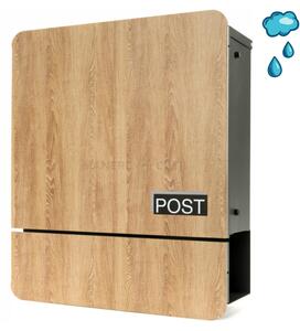 S3693 Cutie poștală antracit + Imitacie lemn