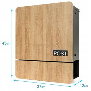 S3639 Cutie poștală antracit + Imitacie lemn