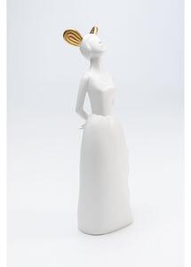 Figurina decorativa alba Proud Lady 35 cm