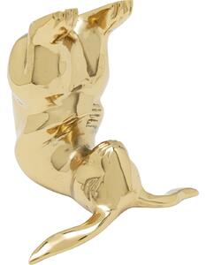 Figurina decorativa aurie Yoga Bunny 10x10 cm