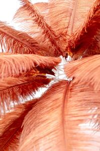 Veioza Feather Palm Rusty Red 60 cm baza aurie