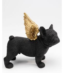 Figurina decorativa Angel Puppy 28x25 cm negru-aurie