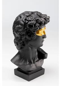 Figurina decorativa negru si auriu David Eyes 18x30 cm