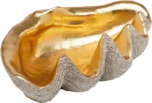 Bol decorativ coaja argintiu-auriu Noble Shell 41x27 cm