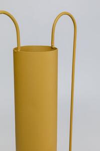 Vaza decorativa din otel Curvo 58 cm galbena