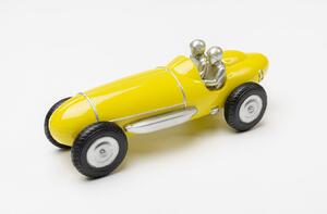 Figurina decorativa galbena Racing Car 26 cm