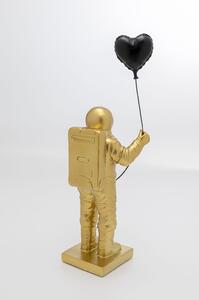 Figurina decorativa aurie Balloon Astronaut 41 cm