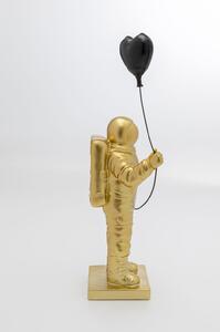Figurina decorativa aurie Balloon Astronaut 41 cm