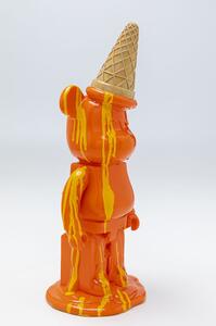 Decoratiune Gelato Bear portocaliu 40cm