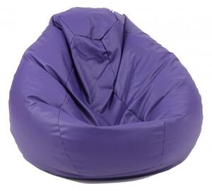 Fotoliu mare nirvana gigant indigo piele eco umplut cu perle polistiren beanbag para marca pufrelax
