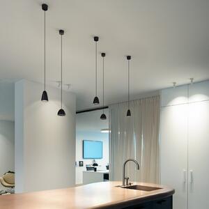 Wever & Ducré Lighting Lampă suspendată LED WEVER DUCRÉ Cozy Zone 1.0, negru, 2.700 K, Negru, Camera de zi / sufragerie, Aluminiu, Modern