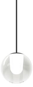 Wever & Ducré Lighting WEVER DUCRÉ Lampă suspendată LED Oplia 1.0, negru mat 2.700 K, Transparent, Camera de zi / sufragerie, Sticlă, Modern