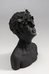 Figurina decorativa negru si auriu Lady Butterflies 26x35 cm