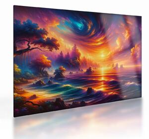 Tablou pe sticlă - Lume magică (70x50 cm)