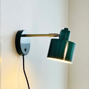 Dyberg Larsen Aplică de perete Ocean, verde închis, proiecție 30 cm, Verde, Camera de zi / sufragerie, Metal, Design