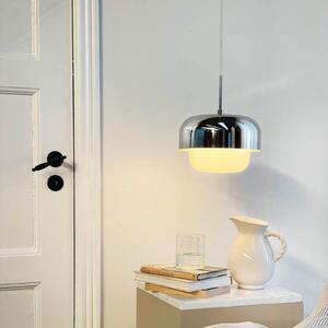 Dyberg Larsen Lampă suspendată Haipot, crom, reglabil, Metalic, Camera de zi / sufragerie, Metal, Scandinavă