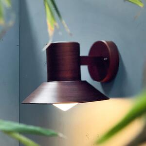 Dyberg Larsen Aplica de perete pentru exterior Venice, culoare cupru, Ø 20 cm, reglabil, Cupru, Metal, Design