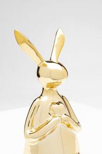 Figurina decorativa Sitting Rabbit Heart auriu 29cm